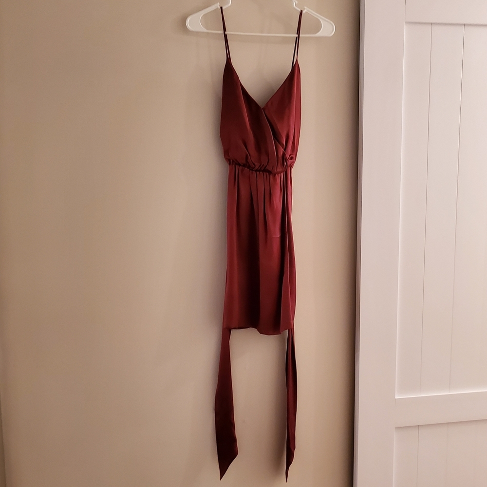 Halston Heritage slinky silk cocktail dress sz 4